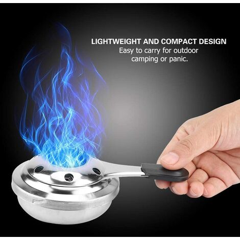 Mini brûleur à alcool - Brûleur à fondue portable efficace en acier  inoxydable avec poignée anti-brûlure
