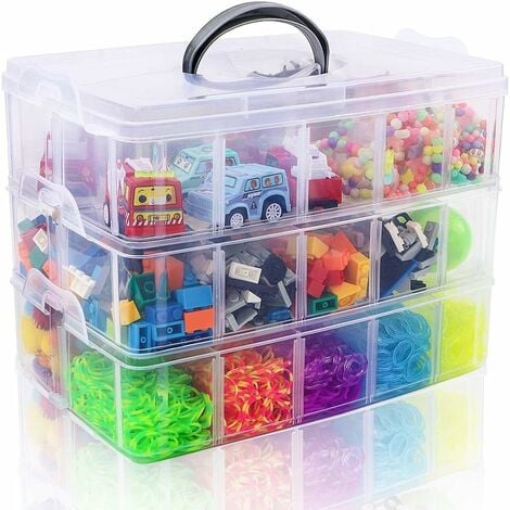 LEGO® Boîte de rangement avec compartiments - marron