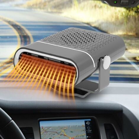 Chauffe-voiture portable chauffage ventilateur de refroidissement dégivreur  fenêtre pare-brise - noir