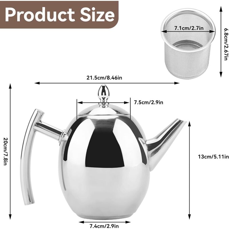 Infuseur à thé en acier + support - Théières, cafetières et accessoires -  Décomania