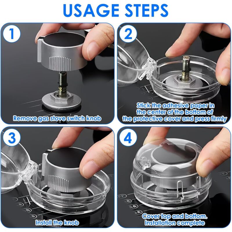 SAL Couvercle De Bouton De Cuisinière à Gaz 5pcs Boutons De Cuisinière