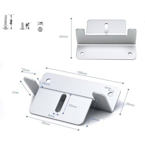 CCYKXA Lot de 4 supports en Z pour panneau solaire-100mm pour montage sur toit de panneau solaire avec écrous et boulons pour camping-car, bateau, toit, mur et autres installations de toit hors grille