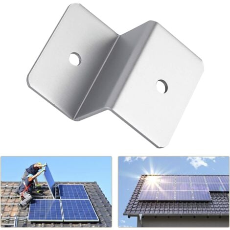 CCYKXA Lot de 4 supports en Z pour panneau solaire-100mm pour montage sur toit de panneau solaire avec écrous et boulons pour camping-car, bateau, toit, mur et autres installations de toit hors grille