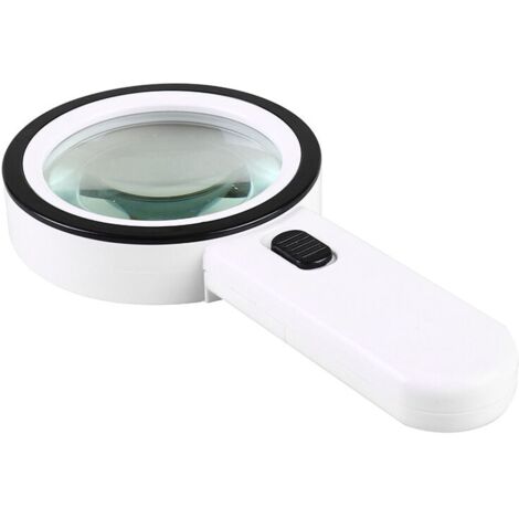 Loupe Grossissante 30X avec 12 Lampe LED, 105 mm Loupe Éclairante