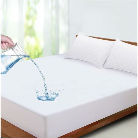 CCYKXA (100x200+30cm) protège-matelas imperméable, drap respirant, hypoallergénique, antimite, antibactérien, silencieux, super doux, drap-housse, housse de matelas et protège-matelas