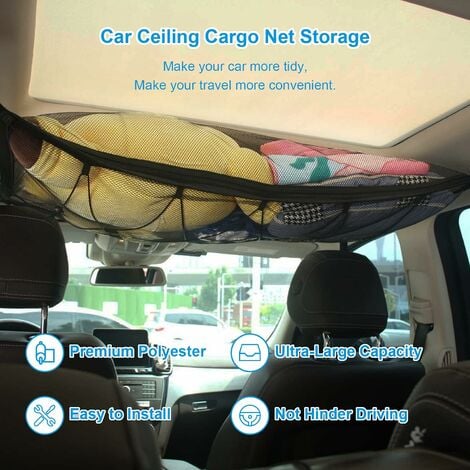 CCYKXA Filet de rangement pour plafond de voiture, 90, 2 x 64, 8 cm,  intérieur de