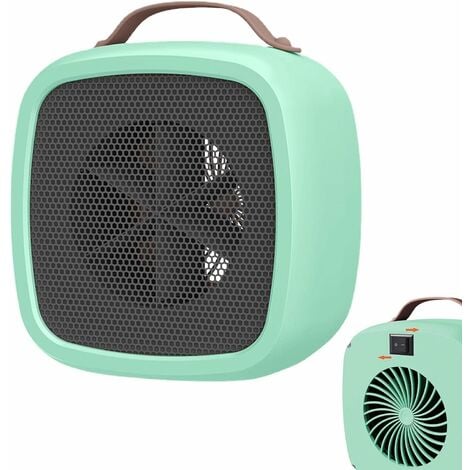 CCYKXA (Vert)Petit radiateur de Bureau - Petits Chauffe-Soleil Portables -  Chauffage à Piles Anti-brûlure pour