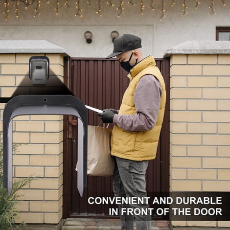 CCYKXA Couvercle MéTallique éTanche pour Sonnette, Serrure De Porte, interphone, protection sonnette exterieur pluie ProtèGe L'Appareil du Soleil Et des Gouttes De Pluie