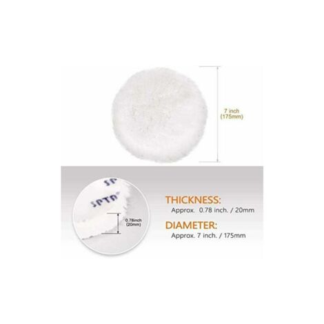 CCYKXA 5 pièces 180mm laine polissage éponge disque polissage tampons de polissage pour Machine à polir Machine à polir