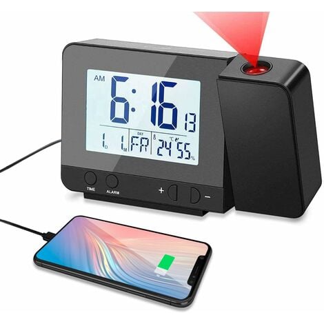Digital alarm clock horloge numerique alarme horloges fort petite horloge  horloges pour chambres intelligent alarme horloge réveil - Cdiscount Maison