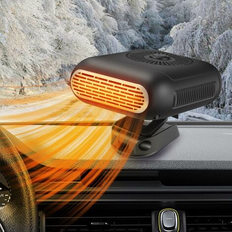 Radiateur soufflant Chauffage Voiture 12V 150W Réchauffeur de Voiture Car  Heater avec Ventilateur Portable Dégivreurs Pare-Brise (Gris, avec