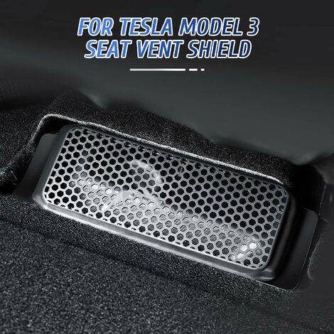 CCYKXA 2 Pièces pour Tesla Model 3 2021 Grille de ventilation pour siège  arrière de voiture Noir Convient pour tesla Tesla model3 couvercle de  protection de sortie d'air sous le siège protection anti