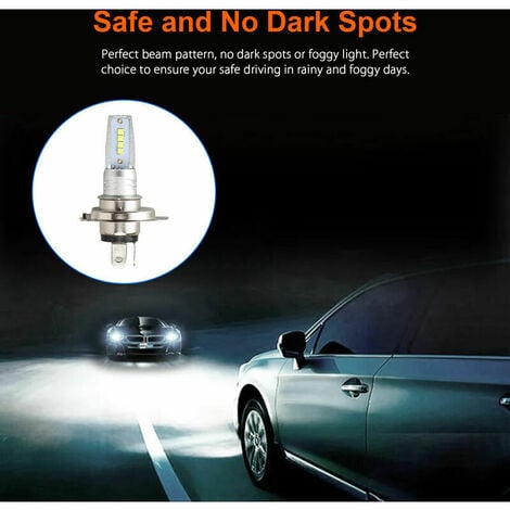 CCYKXA 2Pcs H4 80W Voiture LED Remplacement Ampoules LED Ampoule