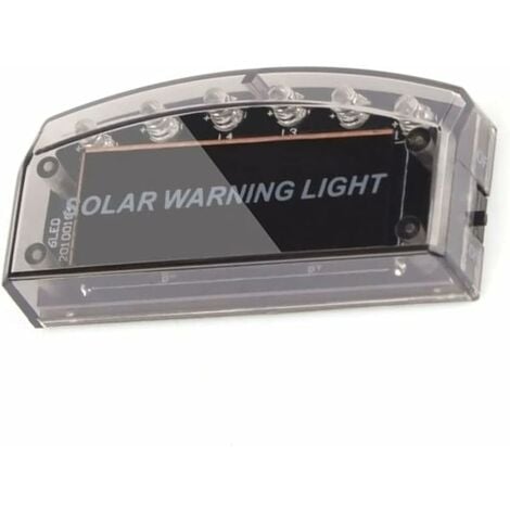 CCYKXA Voyant d'avertissement d'alarme de Voiture 6 LED avec Alimentation  Solaire et USB, lumière
