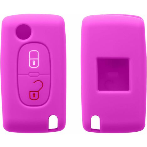 Coque silicone clé voiture rose - Norauto