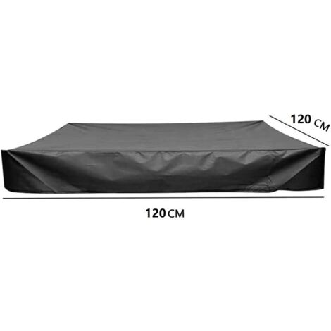 Housse De Protection Bac à Sable 120x120 Cm - Imperméable Oxford 210D, Cordon De Serrage - Anti Poussière, Pluie, Animaux