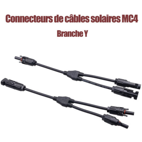 Cable solaire distributeur en Y MMF+FFM 4mm2 12AWG pour connexion