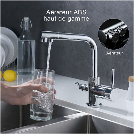Robinet De Cuisine Robinet En Alliage De Zinc 1-4 Pouce Chrome Osmose