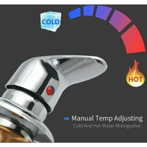 CCYKXA Carivent Mitigeur Cabine de Douche Robinet de douche en laiton Inverseur de sortie Robinet mitigeur de douche chromé Connecteur G1/2 Mitigeur d'eau froide et chaude de douche pour salle