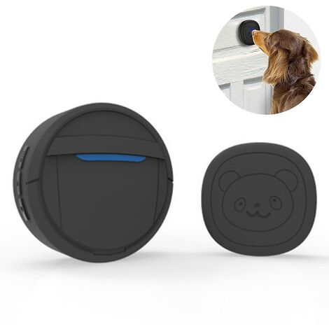 CCYKXA Sonnette sans fil, sonnette pour chien pour l'apprentissage de la propreté Ip55 Fonctionnement de la sonnerie de sonnette étanche 55 mélodies 5 niveaux de volume Flash LED