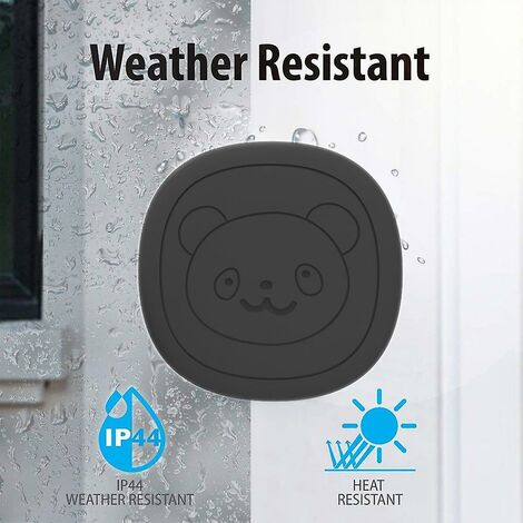 CCYKXA Sonnette sans fil, sonnette pour chien pour l'apprentissage de la propreté Ip55 Fonctionnement de la sonnerie de sonnette étanche 55 mélodies 5 niveaux de volume Flash LED