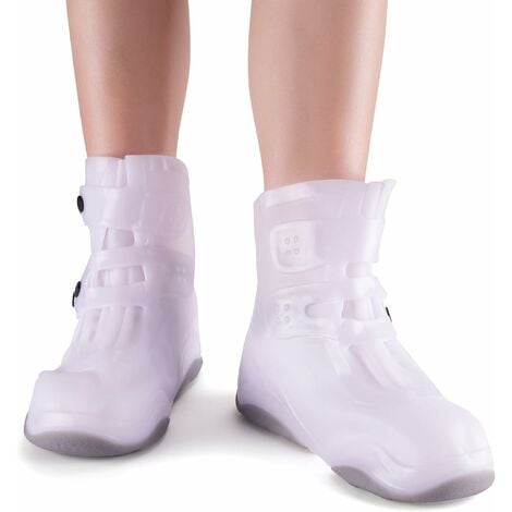 Blanc transparent - S - Couvre-chaussures de cyclisme réutilisables pour  hommes et femmes, Couvre-chaussures