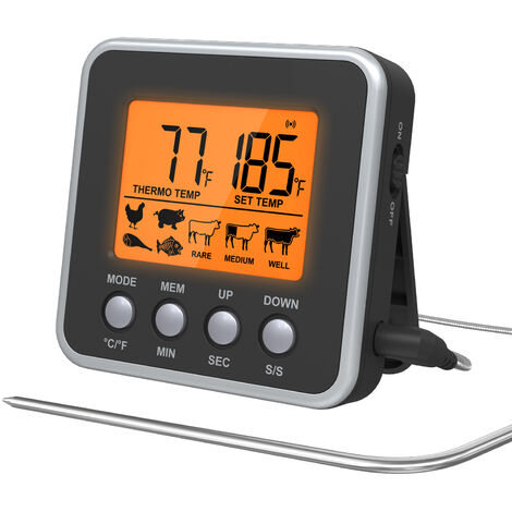 Thermomètre de Cuisine Numérique Sonde pour Cuisson, Viande, Barbecue, Four  - Cdiscount Maison