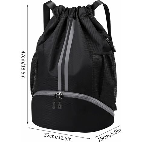 Petit sac de sport pour homme et femme - Sac de sport avec poche humide et  compartiment à chaussures - Résistant à l'eau, noir (noir) - Gym Bag :  : Sports et Loisirs