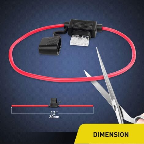 CCYKXA 5pcs 16AWG Porte-fusibles Moyen Lame Enfichable Etanche avec Fil, DC 32V 20A Add-A-Circuit pour Camion Voiture, avec 6 pièces de Fusible à Lame Standard et 1 pièce de Extracteur de Fusible