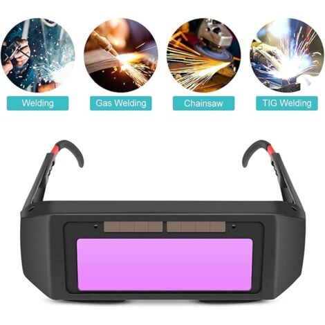 CCYKXA Health  Lunettes de Soudure, Masque de Soudeur Automatique, Auto-assombrissantes Solaires Lentilles TIG MIG Lunettes Soudeur pour Protection des Yeux