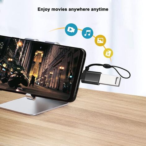 CCYKXA Adaptateur USB C vers USB 3.0(Pack de 3), Adaptateur USB-C vers USB-A Femelle OTG Adaptateur USB Type C Compatible avec MacBook, Samsung Galaxy, Huawei et Plus, Noir