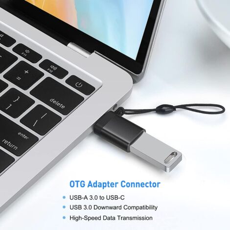 CCYKXA Adaptateur USB C vers USB 3.0(Pack de 3), Adaptateur USB-C vers USB-A Femelle OTG Adaptateur USB Type C Compatible avec MacBook, Samsung Galaxy, Huawei et Plus, Noir