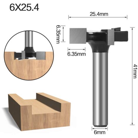 CCYKXA 6mm Tige CNC Spoilboard Fraise de Surface de Fraise,Fraises à Défoncer Carbure de Tungstène Pour le Travail du Bois
