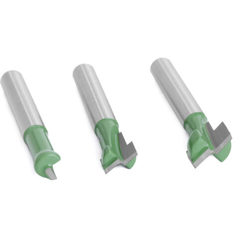 CCYKXA 6.35mm tige fraises à défoncer T-slot & T-track fraises, professionnels outils de coupe du bois