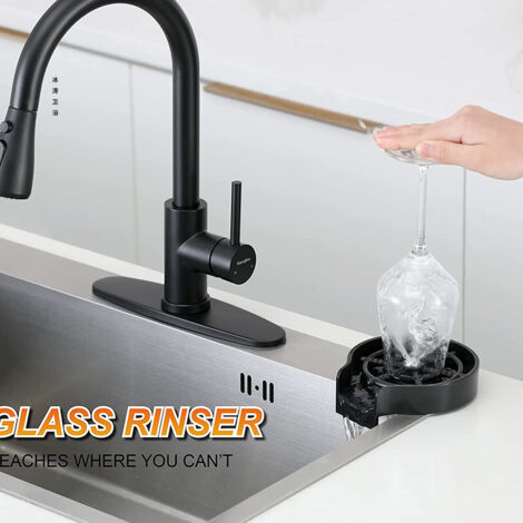 CCYKXA (A)Rince Verr Evier Automatique, Lave Verre Evier de Cuisine, Accessoire Evier Cuisine pour le Logement, le Bar et le Restaurant  Nettoyage du Biberon