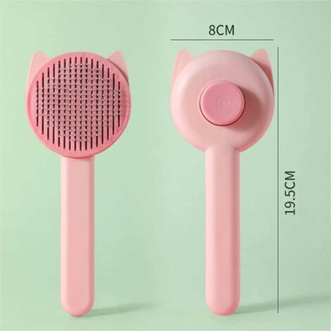 CCYKXA （Rose）Brosse Chiens Chats,Brosse pour chiens,Brosse pour chats,Brosse à enlever les poils pour animaux de compagnie à poils longs et courts,Clean Pet Hair with One Click,Massage Peigne