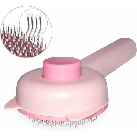 CCYKXA （Rose）Brosse Chiens Chats,Brosse pour chiens,Brosse pour chats,Brosse à enlever les poils pour animaux de compagnie à poils longs et courts,Clean Pet Hair with One Click,Massage Peigne