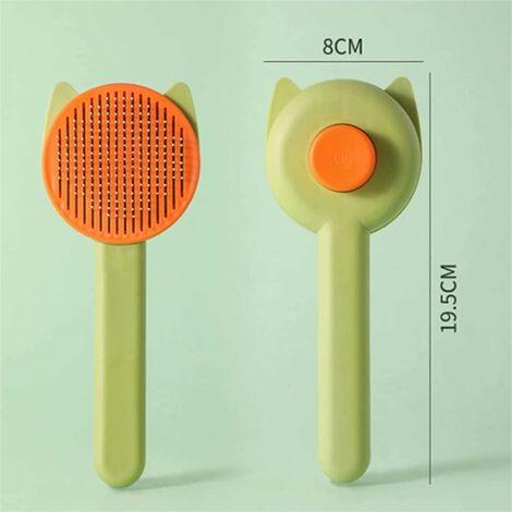 CCYKXA （Vert）Brosse Chiens Chats,Brosse pour chiens,Brosse pour chats,Brosse à enlever les poils pour animaux de compagnie à poils longs et courts,Clean Pet Hair with One Click,Massage Peigne