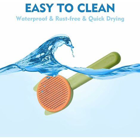 CCYKXA （Vert）Brosse Chiens Chats,Brosse pour chiens,Brosse pour chats,Brosse à enlever les poils pour animaux de compagnie à poils longs et courts,Clean Pet Hair with One Click,Massage Peigne