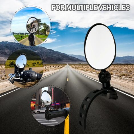 CCYKXA 2 Pièces Retroviseur Velo,Miroirs de Vélo,360° Réglable,pour Guidon 15-35mm,Retroviseur Velo Guidon,Rétroviseur Vélo pour Cyclisme,VTT,Trotinette Electrique (gauche + droite)