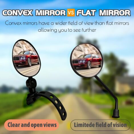 CCYKXA 2 Pièces Retroviseur Velo,Miroirs de Vélo,360° Réglable,pour Guidon 15-35mm,Retroviseur Velo Guidon,Rétroviseur Vélo pour Cyclisme,VTT,Trotinette Electrique (gauche + droite)