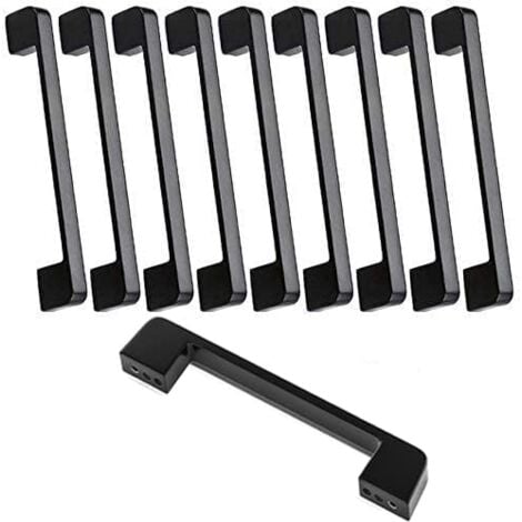 CCYKXA 10pcs poignée meuble entraxe 160mm-poignée porte cuisine noire poignee barre meuble poignee de cuisine noire 160mm