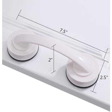 CCYKXA grandes poignées de porte et de fenêtre en verre, portes coulissantes de salle de bain, armoires, poignées sans trou, poignées de réfrigérateur, barres d'appui de douche (blanche)