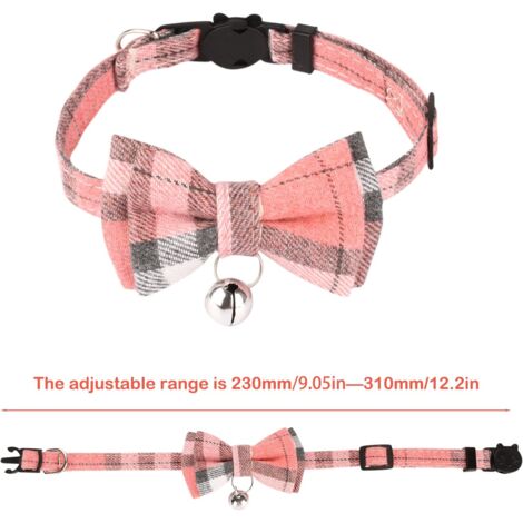 CCYKXA Collier pour Chat avec Clochette et Attacher, Collier Chat avec Boucle de Sécurité Ouvrable Facilemen, Collier pour Animaux de Compagnie Réglable Mignon, Convient à Chaton Chiot 6 pcs