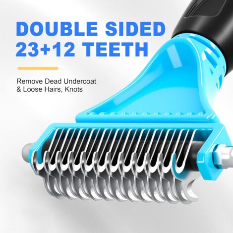 CCYKXA Brosse Chien, Brosse pour Chats, Peigne anti Poils Animaux,  Râteau de Toilettage - Enlever 96% des Poils Morts et Nœuds, Déméloir Professionnel pour les poils longs/courts