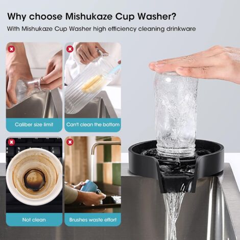 CCYKXA Rince Verr Evier Automatique, Lave Verre Evier de Cuisine, Accessoire Evier Cuisine pour Le Logement, Le Bar et Le Restaurant  Nettoyage du Biberon