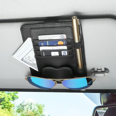 Porte-Lunettes Magnétique Voiture - 2 Pack - Support Pare-Soleil Universel