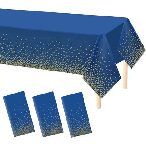 Nappe Jetable Bleu GTDOOCE - Lot De 3, 137x274 Cm, En Plastique Pour Fête, Anniversaire