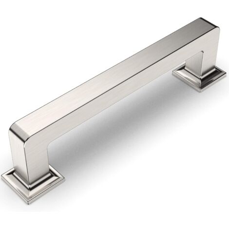 10 Pièces Poignées De Meuble Argent Avec 20 Vis, Poignée De Tiroir, Espacement Des Trous De 96 Mm Poignees Modernes En Alliage Aluminium 95511295