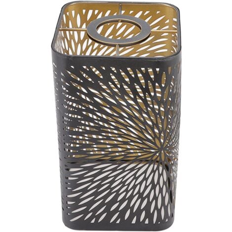 CCYKXA Abat-jour, Métal Gravé Ajouré Amovible Carré Rond Motif E27 E26 Décoratif Chevet Comptoir Abat-Jour abat jour lampe sur pied Abat-Jour pour Ampoules E27 E26